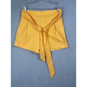J.Crew Women's Yellow Shorts With Front Tie Size 10